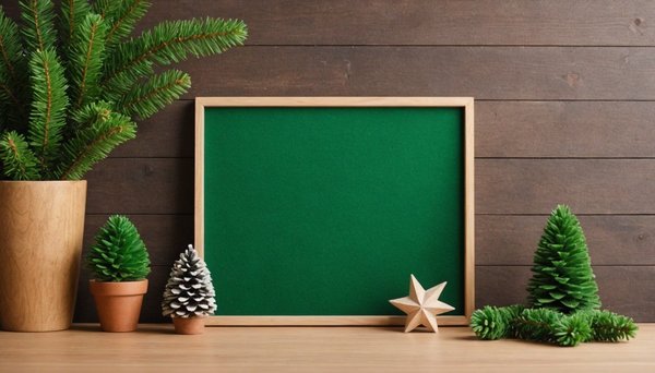 Sapin vert en bois et feutrine : l'éco-chic pour votre bureau
